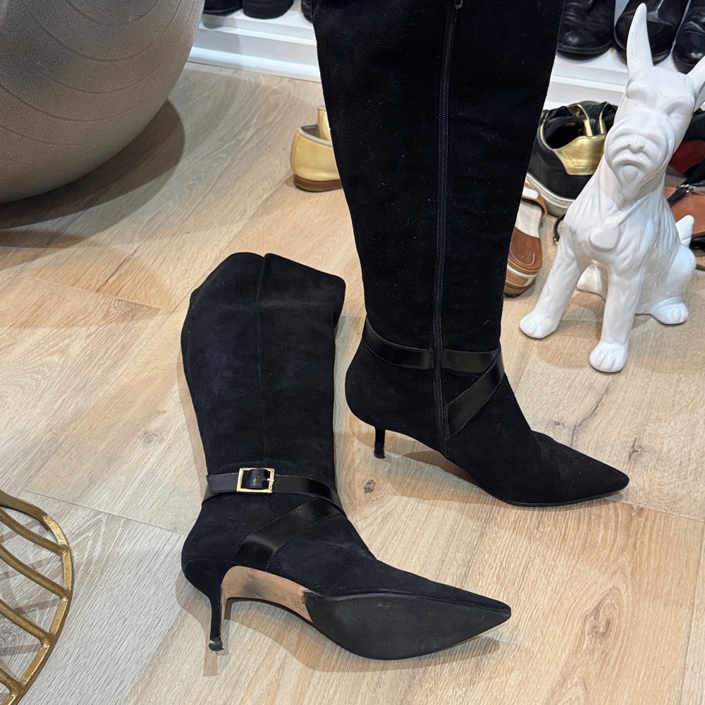 Saks Fifth Avenue Black Heeled Boots